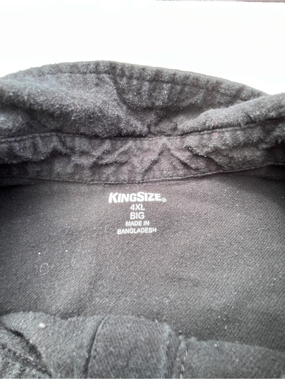 KingSize 4XL Big Black Button Up Shirt Long Sleeve Casual - Picture 5 of 10